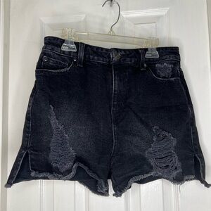 Guess High Waist Denim Shorts Dark Wash Size 28